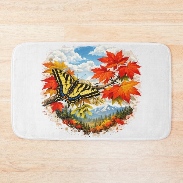 Item preview, Western Tiger Swallowtail Butterfly on Maple Tree | Pacific Northwest Nature Art designed and sold by Zee's Whimsical Wonders.
