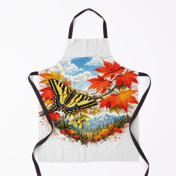 Item preview, Western Tiger Swallowtail Butterfly on Maple Tree | Pacific Northwest Nature Art designed and sold by Zee's Whimsical Wonders.