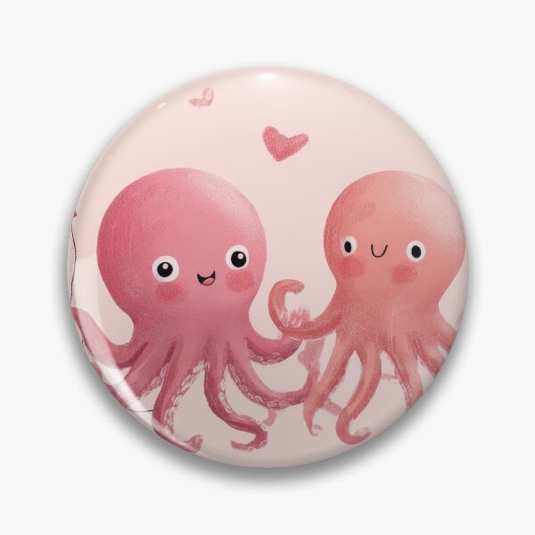 Item preview, Cute octopuses hold heart balloons designed and sold by anytka.