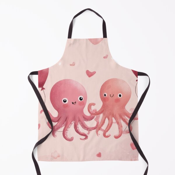 Item preview, Cute octopuses hold heart balloons designed and sold by anytka.