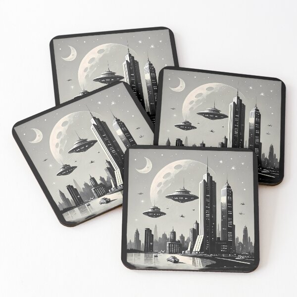 Item preview, Moon Dynamic Illustrations Futuristic Motivational Art Black White designed and sold by ART ATTACK ZONE.