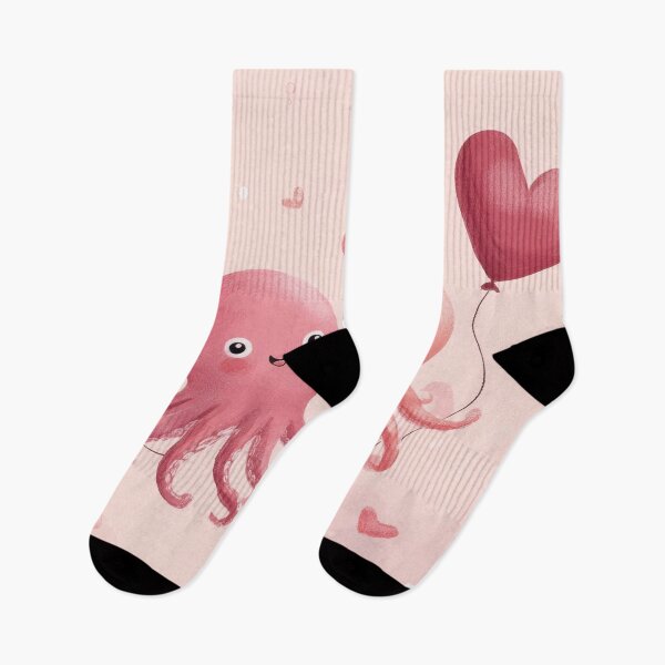 Item preview, Cute octopuses hold heart balloons designed and sold by anytka.