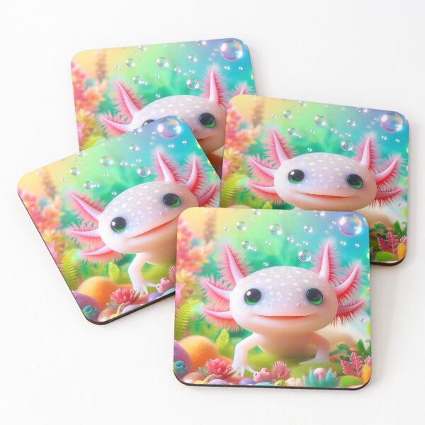 Item preview, Cute Pastel Axolotl Kawaii Underwater Friend designed and sold by AI-Only Creations.
