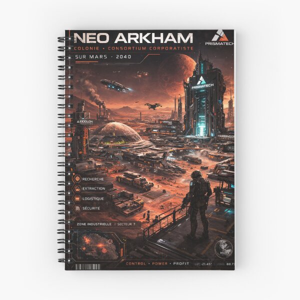 Item preview, Neo Arkham Mars Colony – Corporate Consortium on Mars 2040 – Cyberpunk Sci-Fi City designed and sold by Beaurozier.