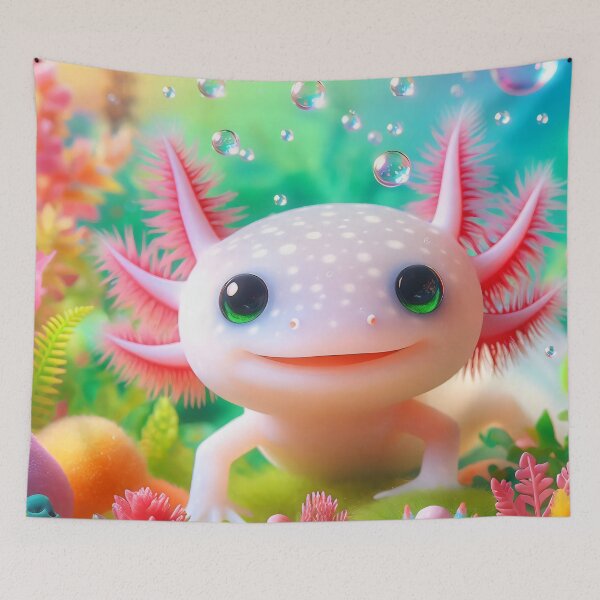 Item preview, Cute Pastel Axolotl Kawaii Underwater Friend designed and sold by AI-Only Creations.