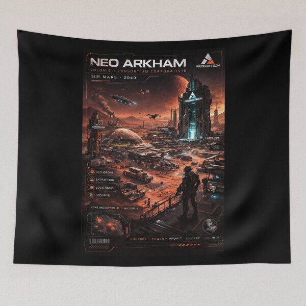 Item preview, Neo Arkham Mars Colony – Corporate Consortium on Mars 2040 – Cyberpunk Sci-Fi City designed and sold by Beaurozier.