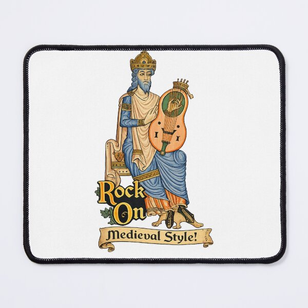Item preview, Medieval Rock Music Illustration King Lute Player for Musicians designed and sold by RickE.
