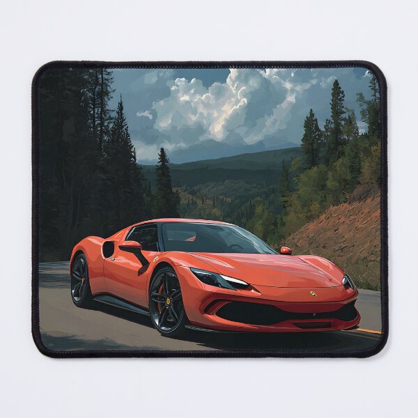 Item preview, Ferrari 296 GTB Neon Pop Art Supercar Design designed and sold by AutoPopStudio.