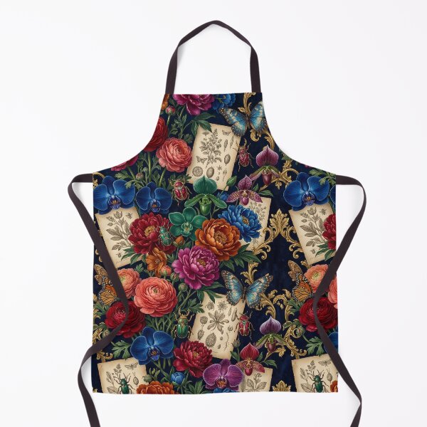 Item preview, Vintage Botanical Curiosity Cabinet with Peonies, Orchids and Jeweled Beetles designed and sold by InkedHorizon.