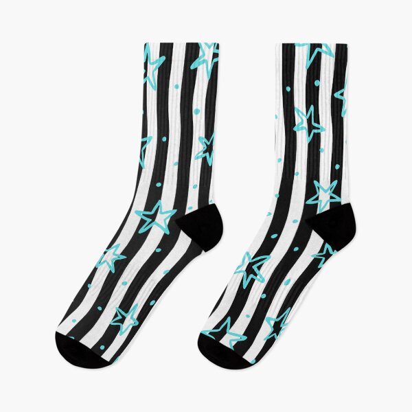 Item preview, Vertical Black and White Stripes Pattern with Light Blue designed and sold by AlinaSCorner.