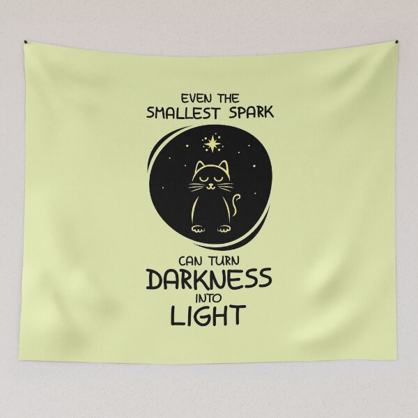 Item preview, Cat in the Dark - Even the Smallest Spark Brings Light designed and sold by fishdesigns.