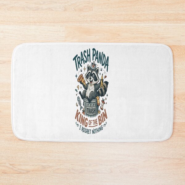 Item preview, Trash Panda King of the Bin I Regret Nothing Raccoon designed and sold by Owcomm.