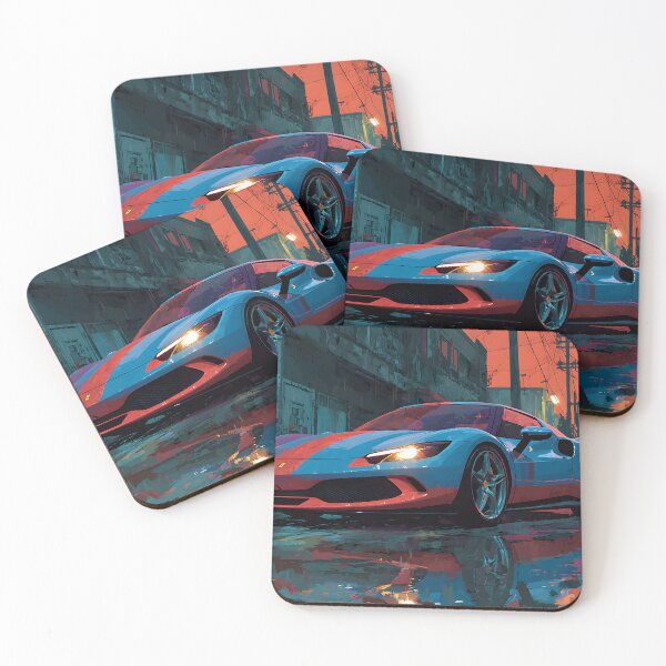 Item preview, Ferrari 296 GTB Graphic Pop Art Car Artwork designed and sold by AutoPopStudio.