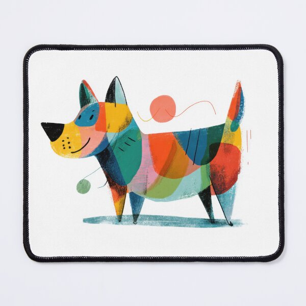 Item preview, Colorful dog playing with yarn designed and sold by anytka.