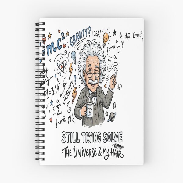 Item preview, Still Trying To Solve The Universe And My Hair Funny Einstein Physics designed and sold by Owcomm.