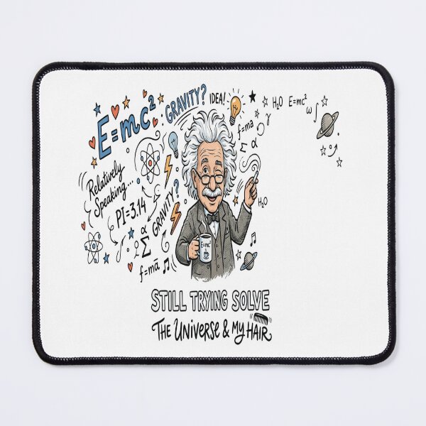 Item preview, Still Trying To Solve The Universe And My Hair Funny Einstein Physics designed and sold by Owcomm.