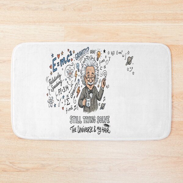 Item preview, Still Trying To Solve The Universe And My Hair Funny Einstein Physics designed and sold by Owcomm.