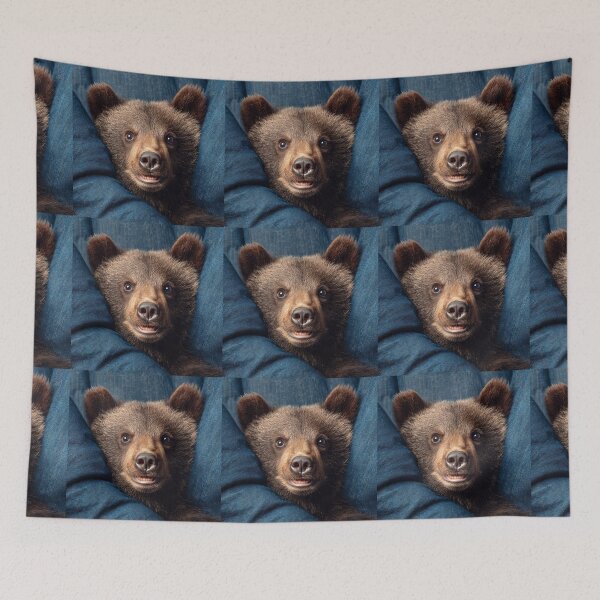 Item preview, Adorable Bear Cub in Denim designed and sold by Savannah Gibbs.
