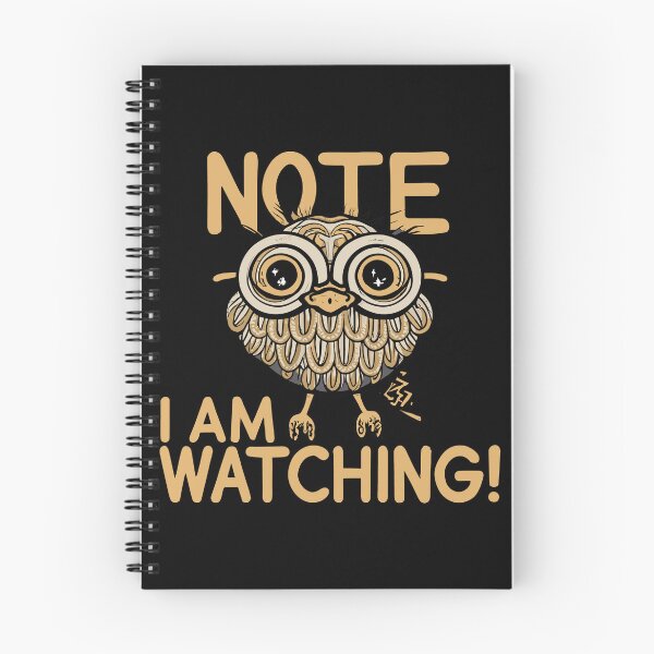 Item preview, Note I Am Watching – Funny Owl Psychologist Humor designed and sold by CyfroweMysli.