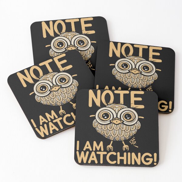 Item preview, Note I Am Watching – Funny Owl Psychologist Humor designed and sold by CyfroweMysli.