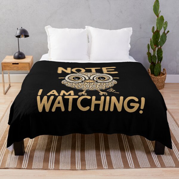 Item preview, Note I Am Watching – Funny Owl Psychologist Humor designed and sold by CyfroweMysli.