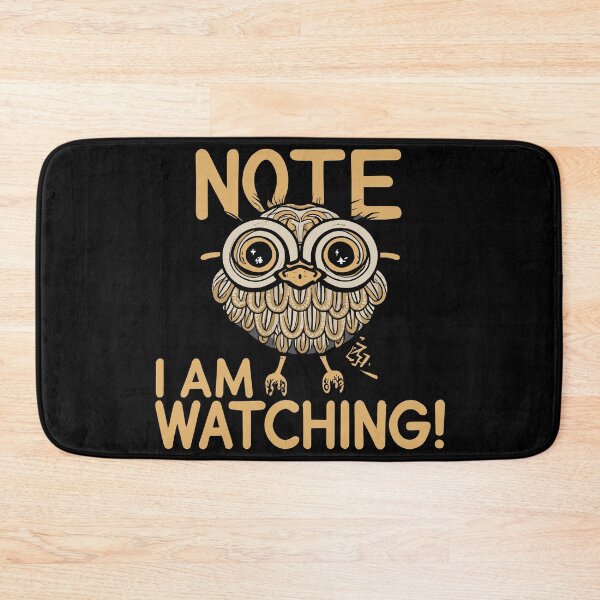 Item preview, Note I Am Watching – Funny Owl Psychologist Humor designed and sold by CyfroweMysli.