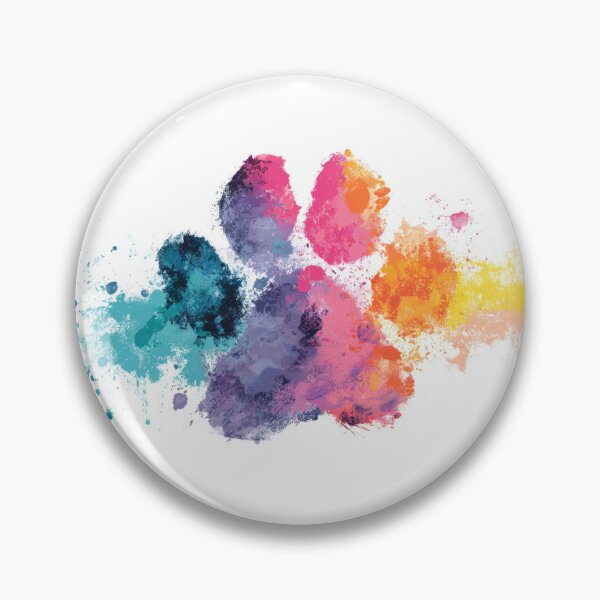 Item preview, Colorful paw print with splashes designed and sold by anytka.