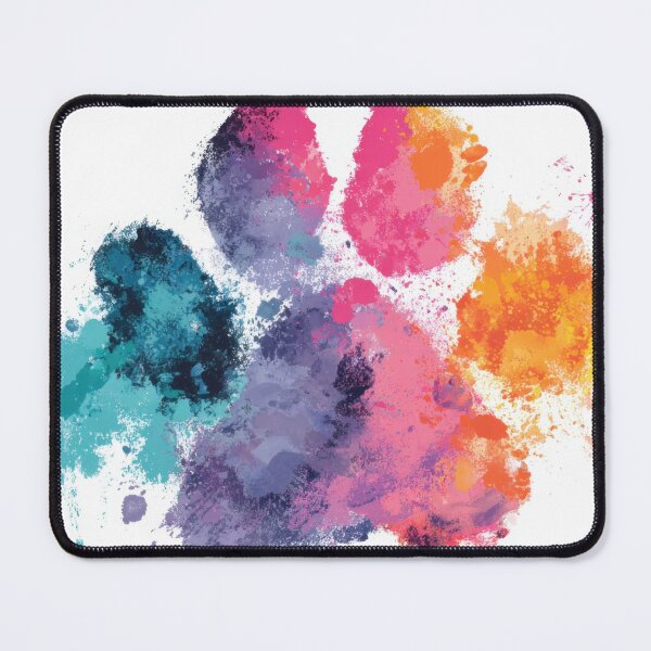 Item preview, Colorful paw print with splashes designed and sold by anytka.