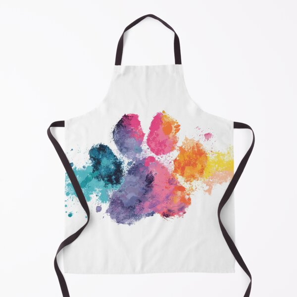 Item preview, Colorful paw print with splashes designed and sold by anytka.