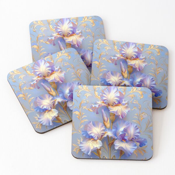 Item preview, Elegant Blue and Gold Iris designed and sold by MargaretWiktor.