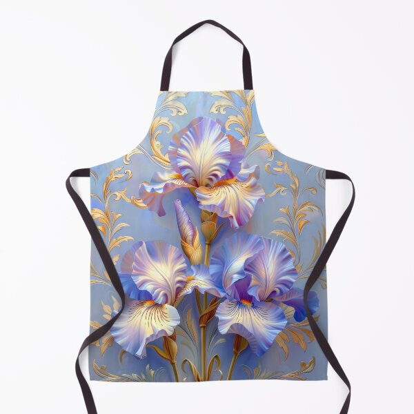 Item preview, Elegant Blue and Gold Iris designed and sold by MargaretWiktor.