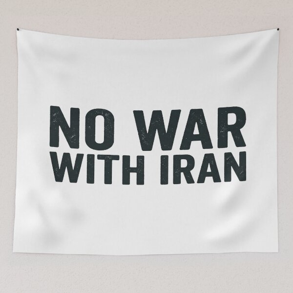 Item preview, No War With Iran designed and sold by Owcomm.