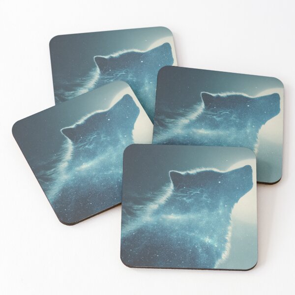 Item preview, Wolf howls at night sky with moon designed and sold by anytka.