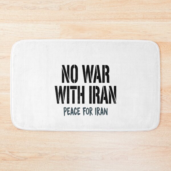Item preview, No War With Iran Peace For Iran Anti-War Message designed and sold by Owcomm.