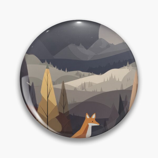 Item preview, Fox sitting in the forest at night designed and sold by anytka.