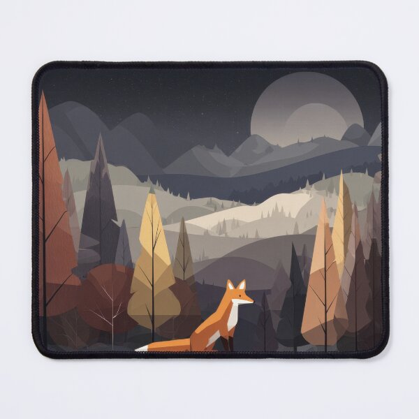Item preview, Fox sitting in the forest at night designed and sold by anytka.