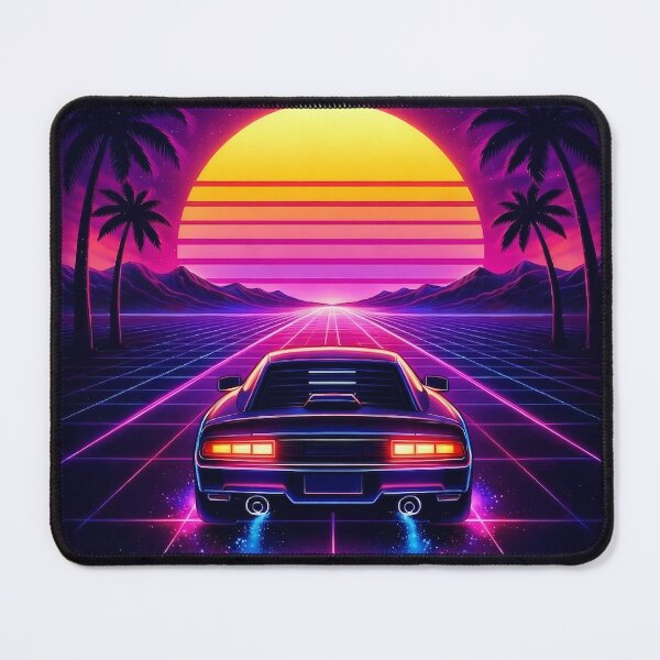 Item preview, Night Driver 1980s Synthwave Retro Neon Car Outrun Aesthetic designed and sold by DraftAndDoneArt.