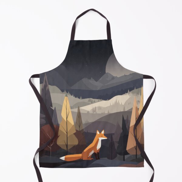 Item preview, Fox sitting in the forest at night designed and sold by anytka.