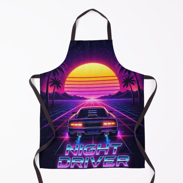 Item preview, Night Driver 1980s Synthwave Retro Neon Car Outrun Aesthetic designed and sold by DraftAndDoneArt.