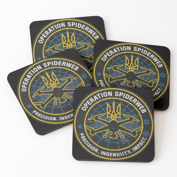 Item preview, Operation Spiderweb | Ukraine Drone Warfare-Inspired Patch Design designed and sold by Union & Thread.