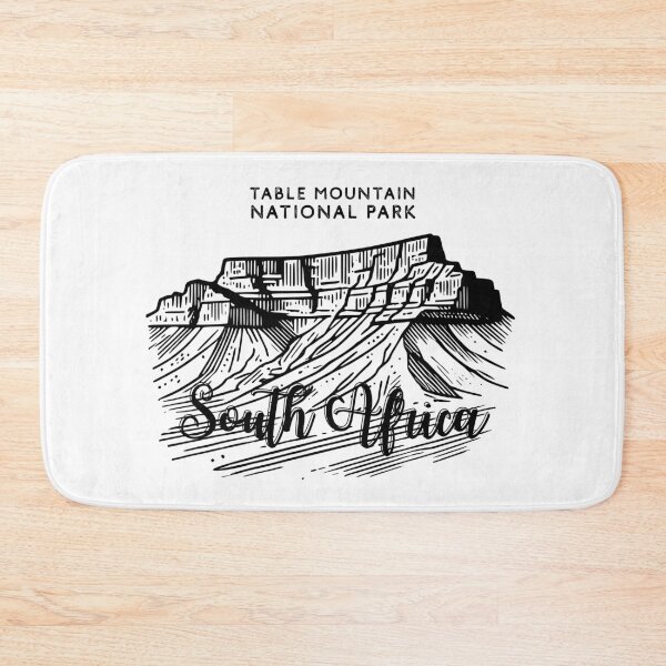 Item preview, Table Mountain National Park – South Africa Vintage Line Art Illustration designed and sold by ArcticFoxStudio.
