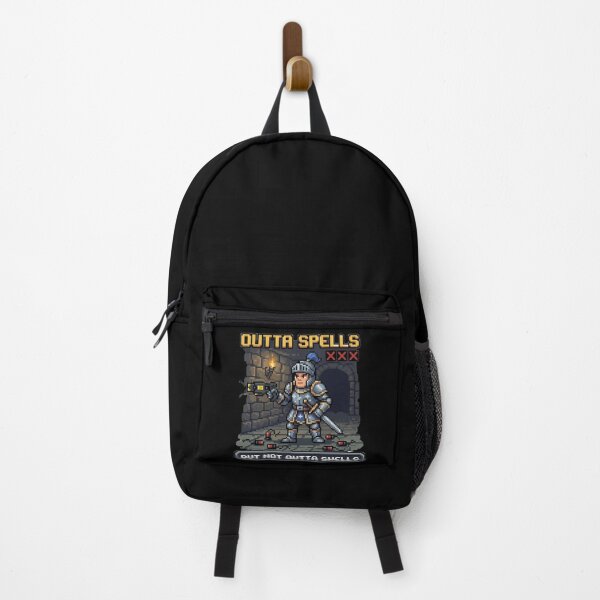 Item preview, Outta Spells But Not Outta Shells - Funny Pixel Art Knight With a Taser designed and sold by DavmaxDesign.