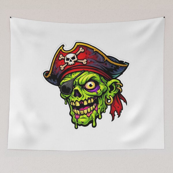 Item preview, Zombie Pirate Horror Vector Sticker designed and sold by MarchyStudio.