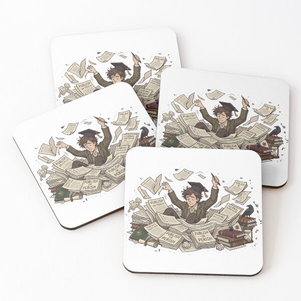 Item preview, "Publish or Perish" Stressed PhD Grad Student Sticker designed and sold by AuroraPixelDa.
