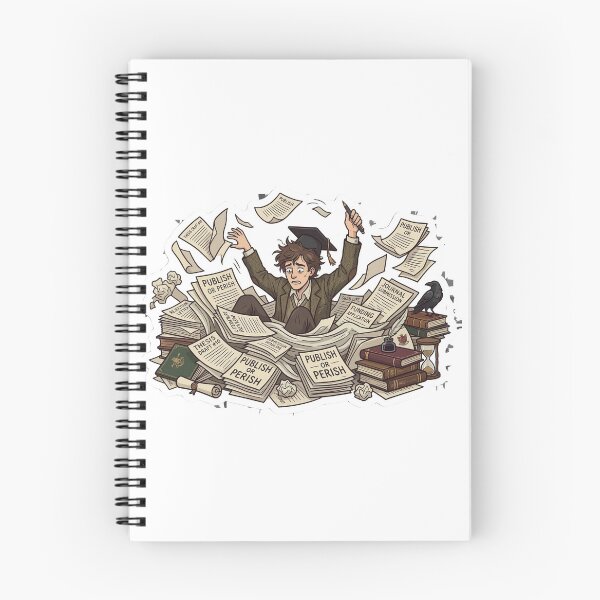 Item preview, "Publish or Perish" Stressed PhD Grad Student Sticker designed and sold by AuroraPixelDa.