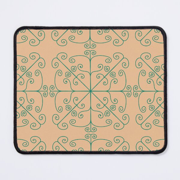 Item preview, peach and green abstract pattern designed and sold by lovelypatterns.