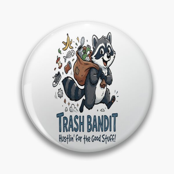 Item preview, Trash Bandit - Hustlin' for the Good Stuff! Raccoon Illustration designed and sold by Owcomm.