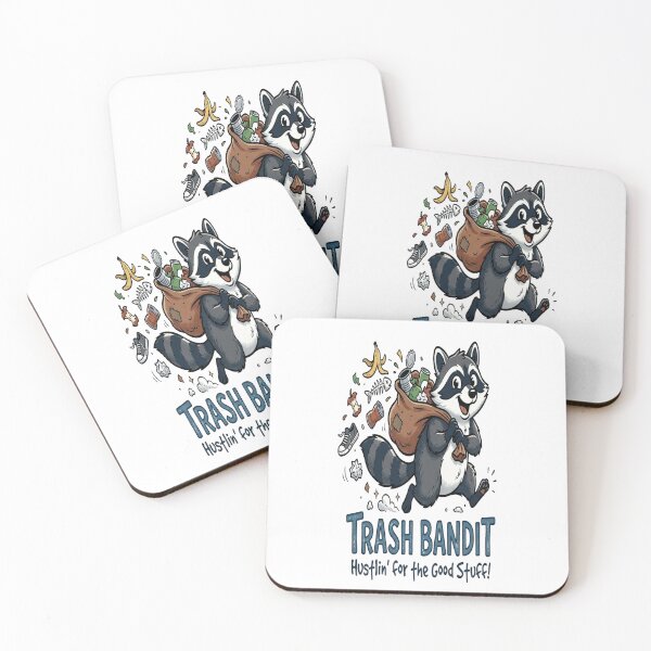 Item preview, Trash Bandit - Hustlin' for the Good Stuff! Raccoon Illustration designed and sold by Owcomm.