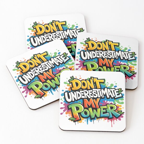 Item preview, Don’t Underestimate My Power – Colorful Graffiti Typograph designed and sold by Dreamteeworks.