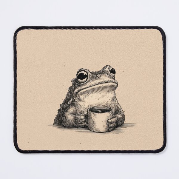 Item preview, Frog holding cup of coffee at home designed and sold by anytka.